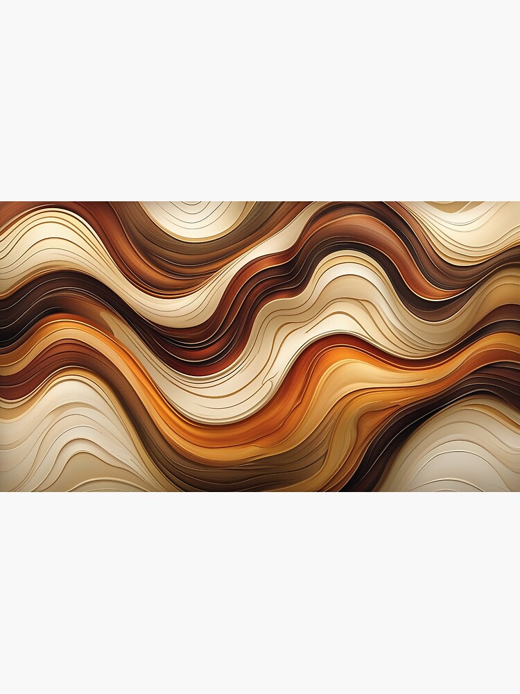 Thumbnail 3 of 3, Canvas Print, Golden Currents: Flowing Earth Tones designed and sold by PixelsArtst.