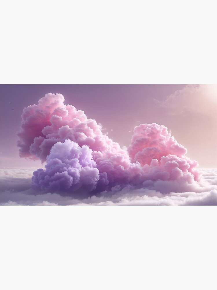 Thumbnail 3 of 3, Canvas Print, Dreamscape Clouds: Ethereal Pastel Skies designed and sold by PixelsArtst.