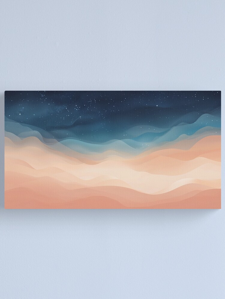 Thumbnail 1 of 3, Canvas Print, Desert Dreams: Sand and Starlit Skies designed and sold by PixelsArtst.