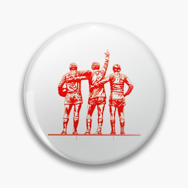 Item preview, Trinity Statue Manchester United Artwork – Legendary Icons of Old Trafford designed and sold by GrizzlyCollective.