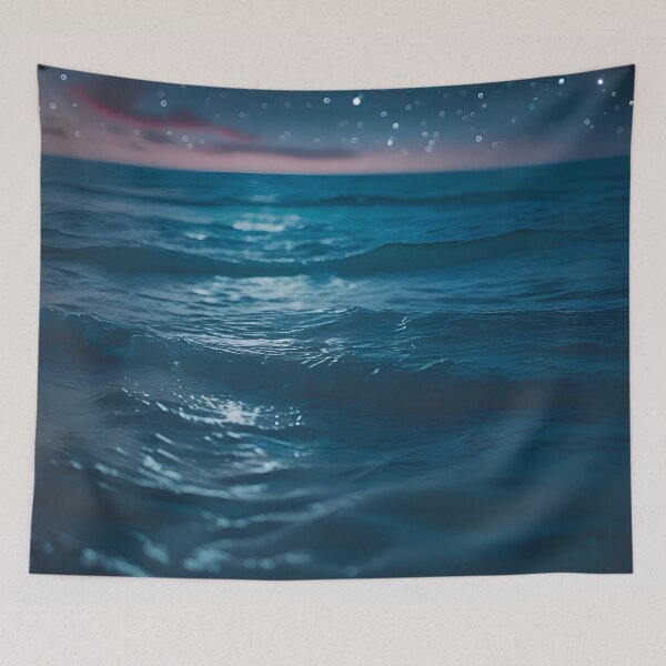 Item preview,  Dreamy Ocean Night – Tranquil Seascape Under Starry Sky designed and sold by A L O N E.