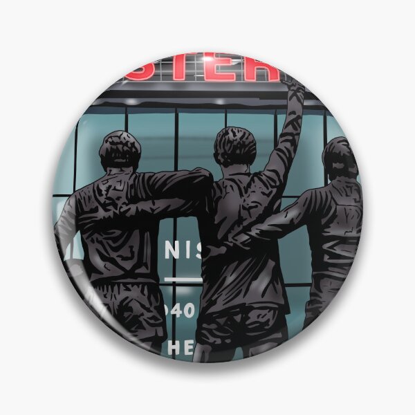 Item preview, Iconic Manchester United Trinity Statue – Legendary Red Devils Tribute designed and sold by GrizzlyCollective.