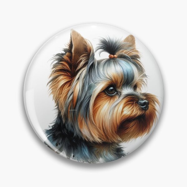 Item preview, Cute Yorkshire Terrier Headshot Watercolor Art designed and sold by adriana-holmes.