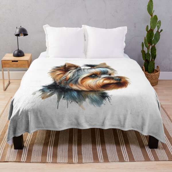Item preview, Cute Yorkshire Terrier Headshot Watercolor Art designed and sold by adriana-holmes.