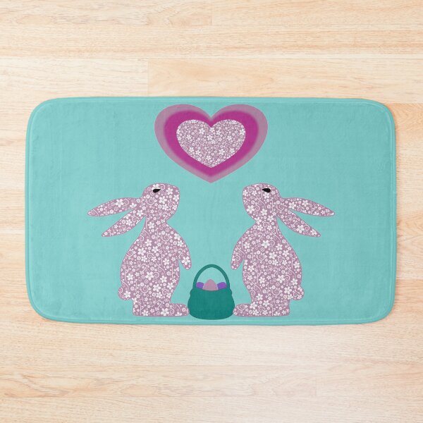 Item preview, Two Lace Bunnies  with Easter Eggs designed and sold by FaeryNuff.