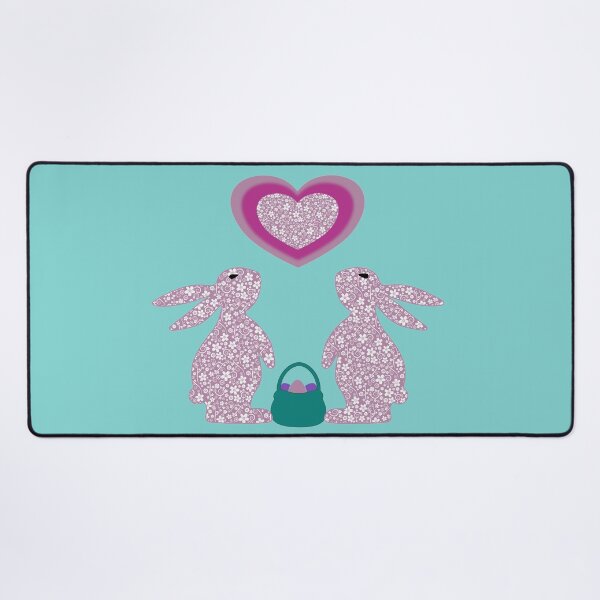 Item preview, Two Lace Bunnies  with Easter Eggs designed and sold by FaeryNuff.