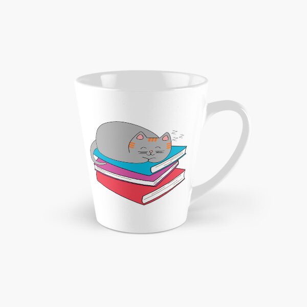 Item preview, Sleeping Gray Tabby Cat on Book Stack designed and sold by Gabbie Richardson.