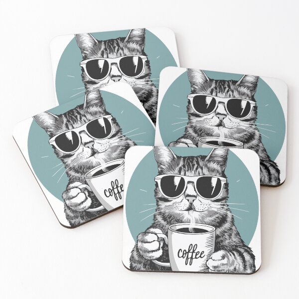 Item preview, coffee cat designed and sold by GraphicStyleX.
