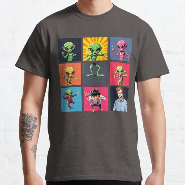 Item preview, Aliens - Human interactions - Series 3 - Chart 888/16000 - Dynamic Poses and Funny Expressions - Design for Cases, Stickers, Posters and more designed and sold by MiraboliK.