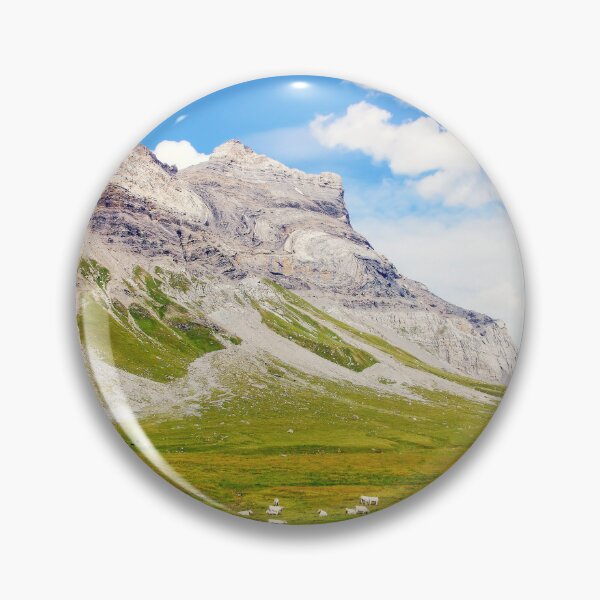 Item preview, High Alpine meadows with grazing cows against the backdrop of mountains. designed and sold by IaroslavB.