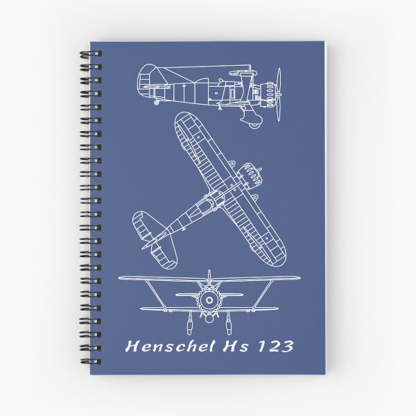 Item preview, Henschel Hs 123 WW2 Biplane Dive Bomber Blueprints designed and sold by MilitaryMart.