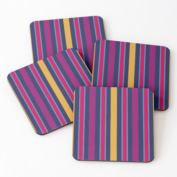 Item preview, India Cloth Stripe Blue and Wine  designed and sold by Sharon Schwalbe.