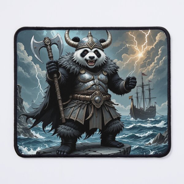 Item preview, Viking Panda Warrior – Norse Sailor designed and sold by atenyos.