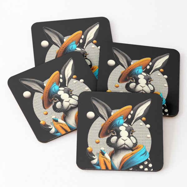 Item preview, a modern rabbit in pop art style  designed and sold by ideandesign.