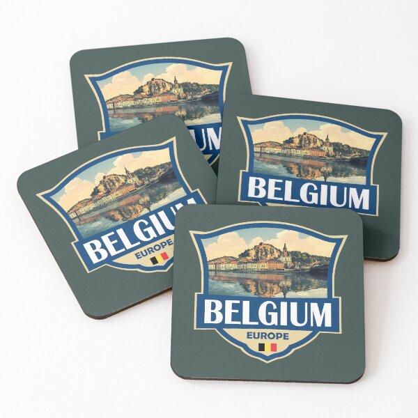 Item preview, Belgium Illustration Retro Badge designed and sold by KrisSidDesigns.
