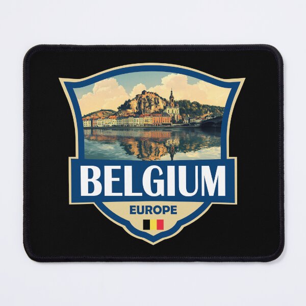 Item preview, Belgium Illustration Retro Badge designed and sold by KrisSidDesigns.