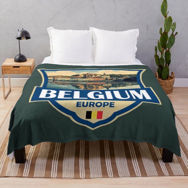 Item preview, Belgium Illustration Retro Badge designed and sold by KrisSidDesigns.