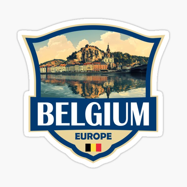 Aperçu de l'œuvre Badge rétro d'illustration belge créée et vendue par KrisSidDesigns.