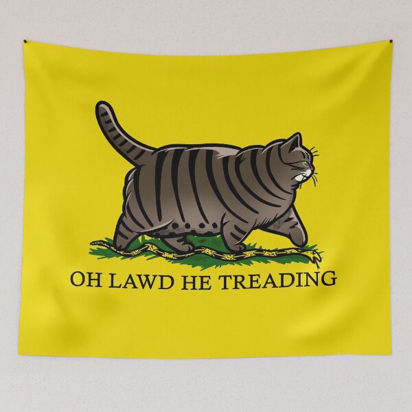 Item preview, Oh Lawd He Treading Tabby Cat designed and sold by KilkennyCat Art.