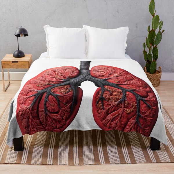 Item preview, Artistic Lung Illustration – Anatomical and Surreal Design designed and sold by inksavvystudio.