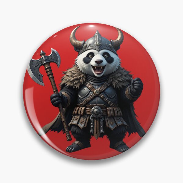 Item preview, Viking Panda Warrior - Epic Panda with Horned Helmet & Battle Axe Design designed and sold by atenyos.
