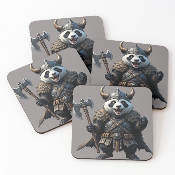 Item preview, Viking Panda Warrior - Epic Panda with Horned Helmet & Battle Axe Design designed and sold by atenyos.