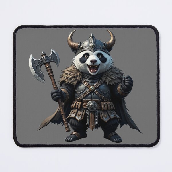 Item preview, Viking Panda Warrior - Epic Panda with Horned Helmet & Battle Axe Design designed and sold by atenyos.