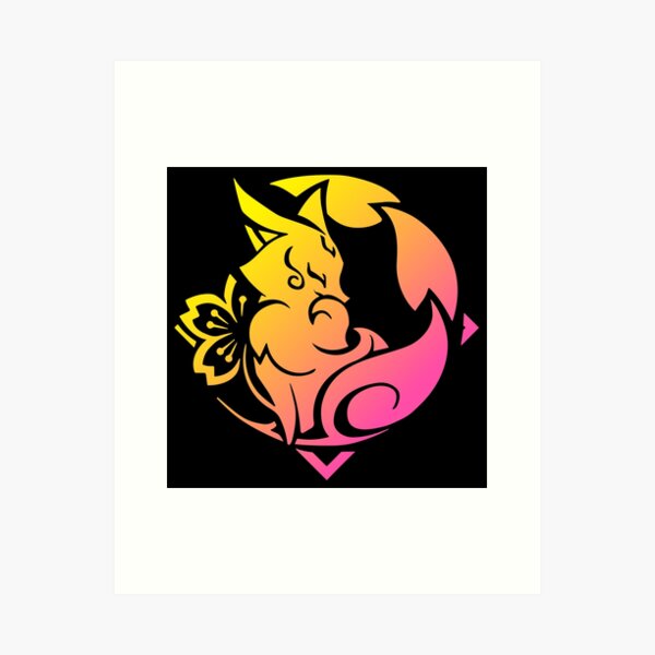 Item preview, Yelan Genshin Impact Character Neon Aestetic Symbol designed and sold by Kubala Designs.