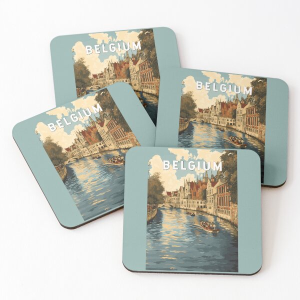 Item preview, Belgium Illustration Travel Art Vintage designed and sold by KrisSidDesigns.