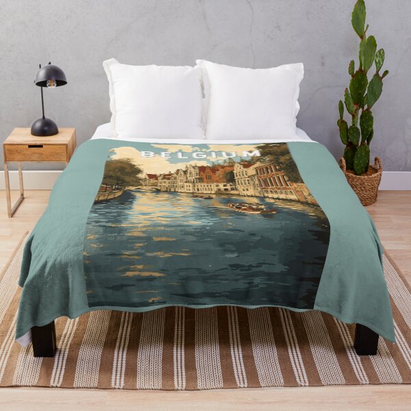 Item preview, Belgium Illustration Travel Art Vintage designed and sold by KrisSidDesigns.