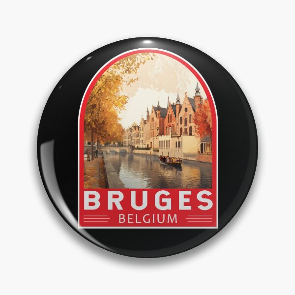 Item preview, Bruges Belgium Travel Art Emblem designed and sold by KrisSidDesigns.
