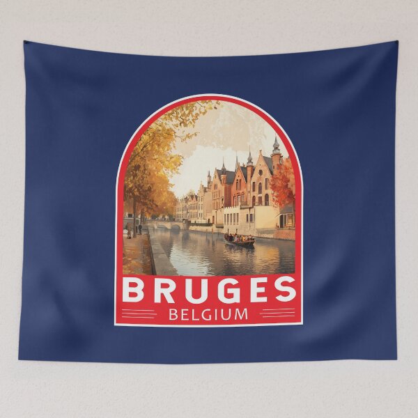 Item preview, Bruges Belgium Travel Art Emblem designed and sold by KrisSidDesigns.