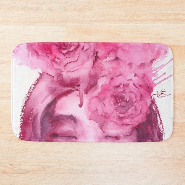 Item preview, Flower Fever Dream Loose Magenta Watercolor Portrait designed and sold by Valerie Englehart.