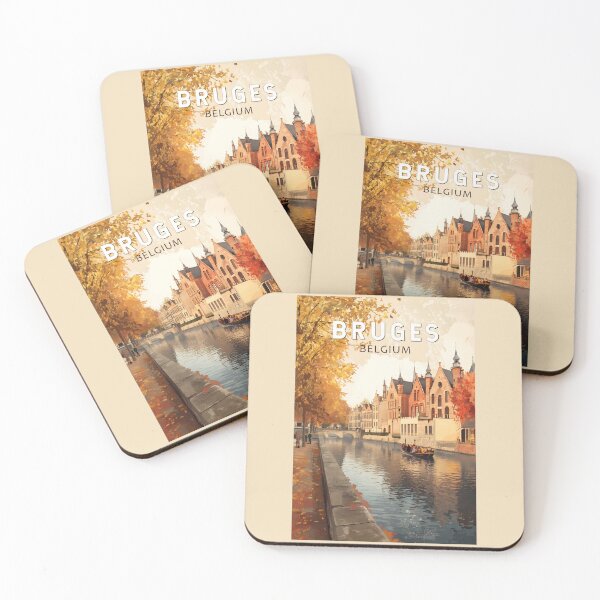 Item preview, Bruges Belgium Illustration Travel Art Vintage designed and sold by KrisSidDesigns.