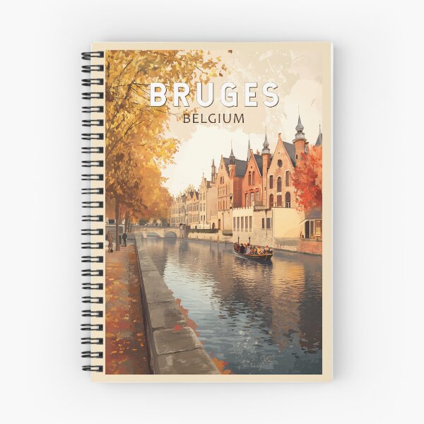 Item preview, Bruges Belgium Illustration Travel Art Vintage designed and sold by KrisSidDesigns.