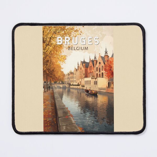 Item preview, Bruges Belgium Illustration Travel Art Vintage designed and sold by KrisSidDesigns.