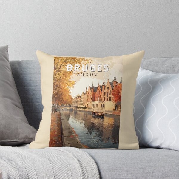 Item preview, Bruges Belgium Illustration Travel Art Vintage designed and sold by KrisSidDesigns.