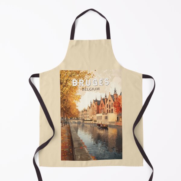 Item preview, Bruges Belgium Illustration Travel Art Vintage designed and sold by KrisSidDesigns.