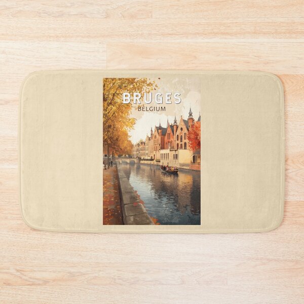 Item preview, Bruges Belgium Illustration Travel Art Vintage designed and sold by KrisSidDesigns.