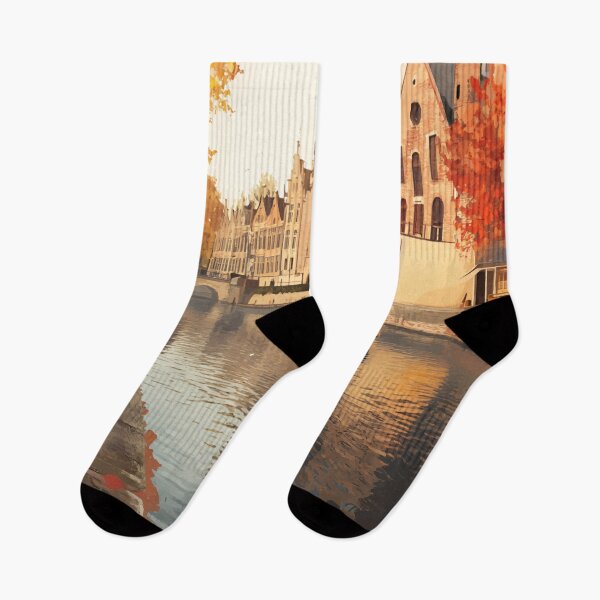 Item preview, Bruges Belgium Illustration Travel Art Vintage designed and sold by KrisSidDesigns.