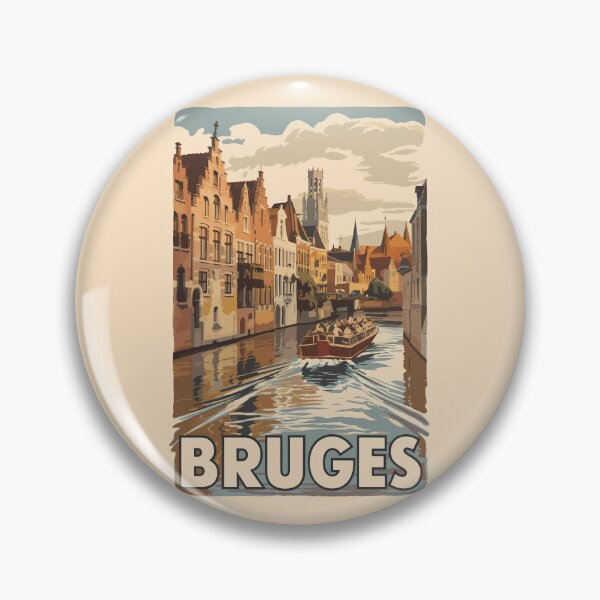 Item preview, Bruges Belgium Illustration Travel Art Vintage designed and sold by KrisSidDesigns.