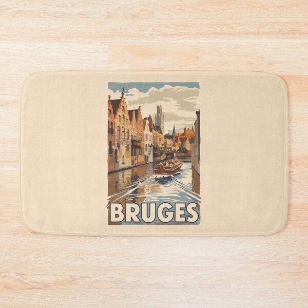 Item preview, Bruges Belgium Illustration Travel Art Vintage designed and sold by KrisSidDesigns.