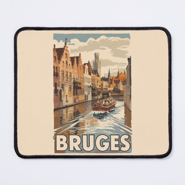 Item preview, Bruges Belgium Illustration Travel Art Vintage designed and sold by KrisSidDesigns.