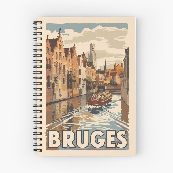 Item preview, Bruges Belgium Illustration Travel Art Vintage designed and sold by KrisSidDesigns.