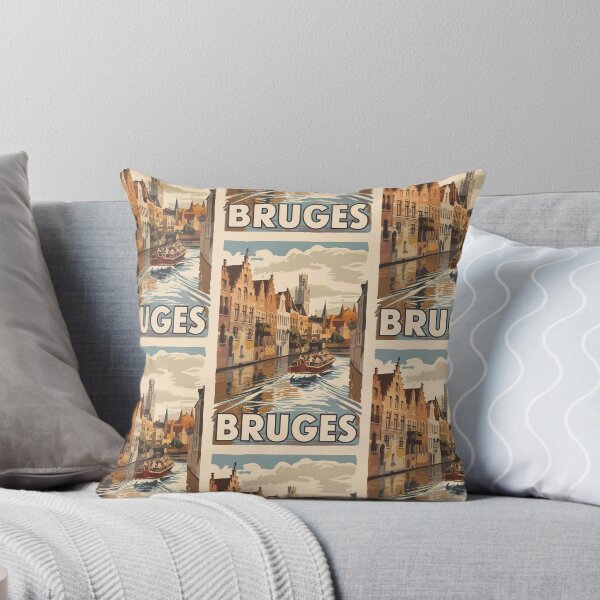 Item preview, Bruges Belgium Illustration Travel Art Vintage designed and sold by KrisSidDesigns.