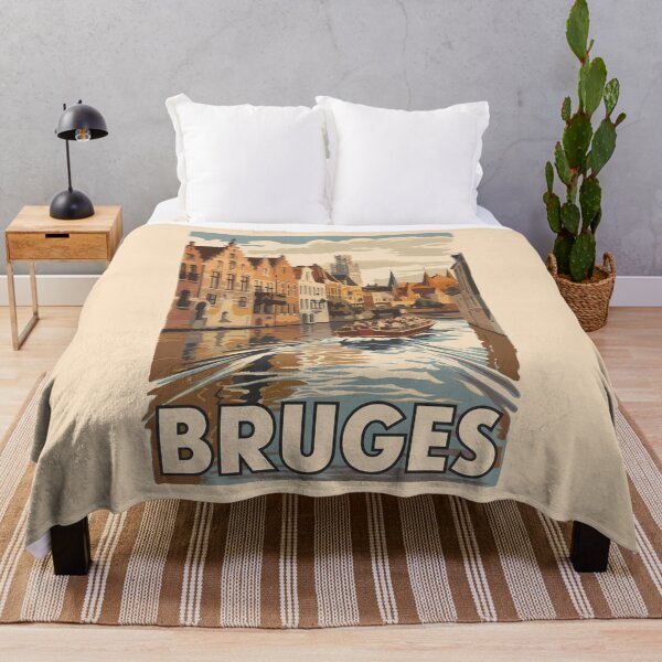 Item preview, Bruges Belgium Illustration Travel Art Vintage designed and sold by KrisSidDesigns.