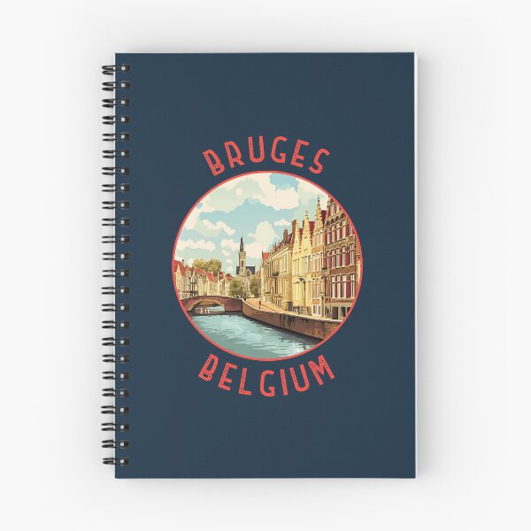 Item preview, Bruges Belgium Retro Distressed Circle designed and sold by KrisSidDesigns.
