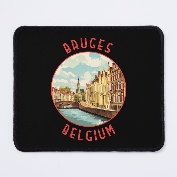 Item preview, Bruges Belgium Retro Distressed Circle designed and sold by KrisSidDesigns.