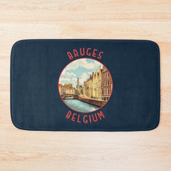 Item preview, Bruges Belgium Retro Distressed Circle designed and sold by KrisSidDesigns.