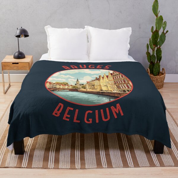 Item preview, Bruges Belgium Retro Distressed Circle designed and sold by KrisSidDesigns.